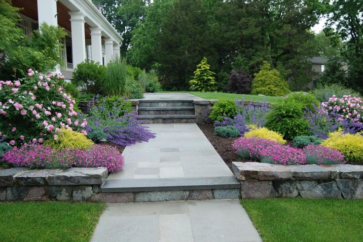 Custom paver walkway hardscaping project in Worcester County, MA by Lanney Property Care
